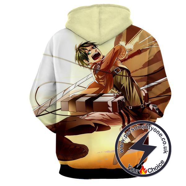 Attack On Titan - Eren Yeager 3D - Attack On Titan Hoodies